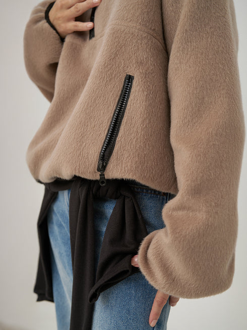 【 予約:11月中旬 】SHAGGY HALF ZIP JK /Y254-41126